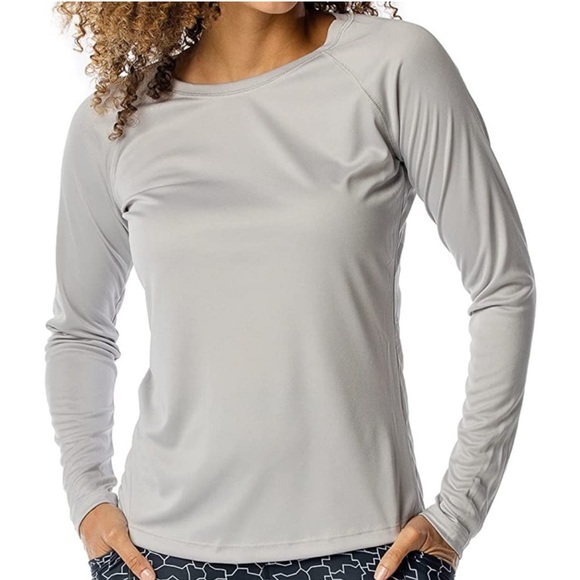 Vapor Apparel seize the ray grey long sleeve UPF50 small - Picture 1 of 9